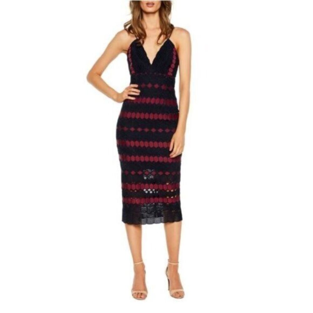 BARDOT Diamond  Lace Crochet Sheath Dress SZ 10/L NEW